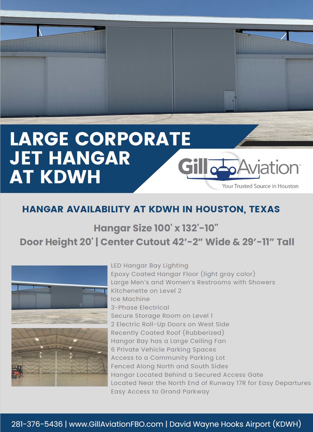 Large Corporate Jet Hangar at KDWH