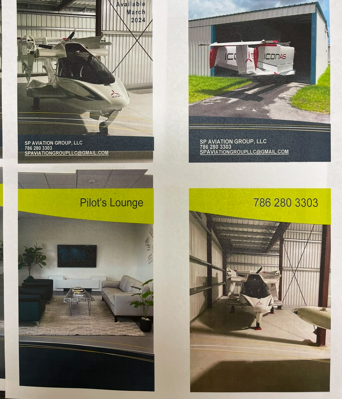 Hangar Available for Foldable Wing Aircraft, Helicopter or Gyroplane