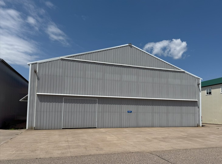 Heated Hangar with Mezzanine Office Space and ? Bathroom at Anoka County-Blaine Airport (ANE)