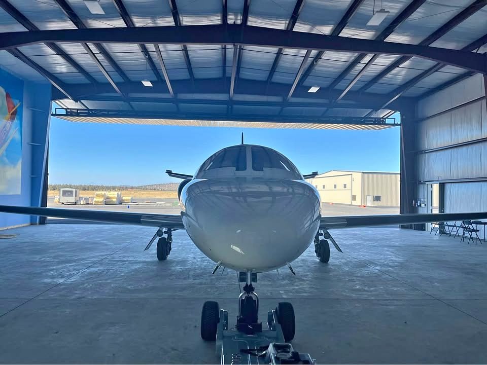 60x60 Aviation Hangar for Rent – Prineville Airport (S39) – Bifold Door + Restroom