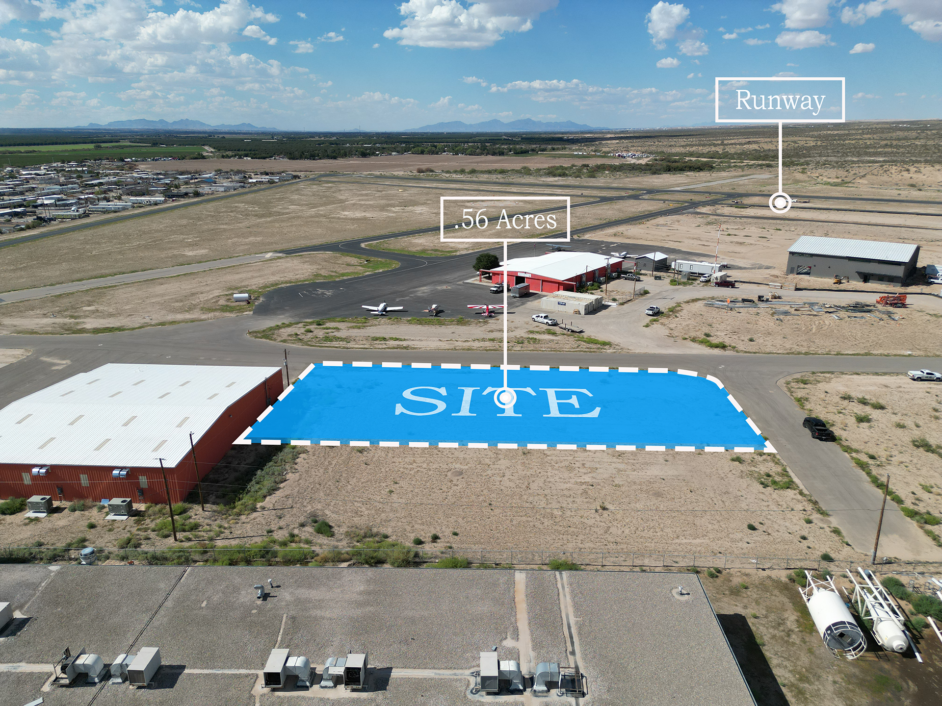 Build Your Dream Hangar — Airside Lot at Fabens TX Airport (E35)