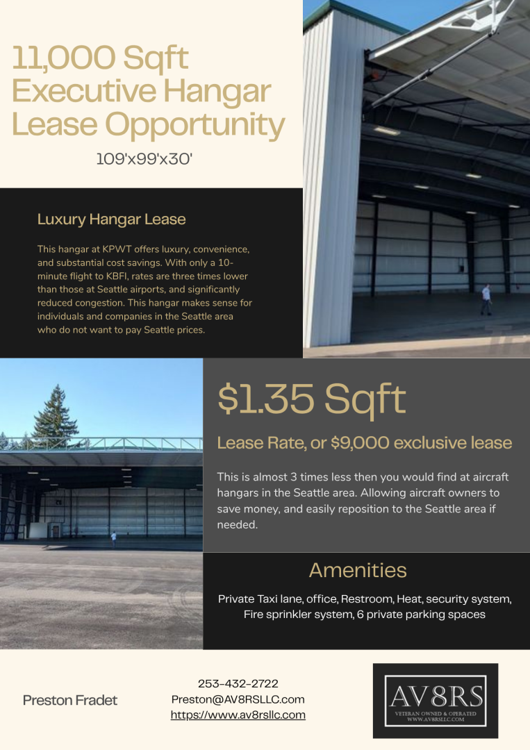 Executive Hangar Near Seattle